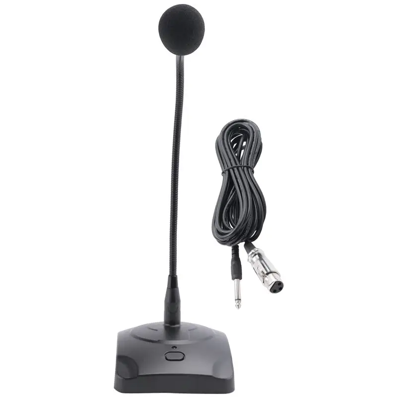 QR-501 Wired Conference Microphone, Office Meeting Gooseneck Recording Microphone Condenser Microphone User-Friendly
