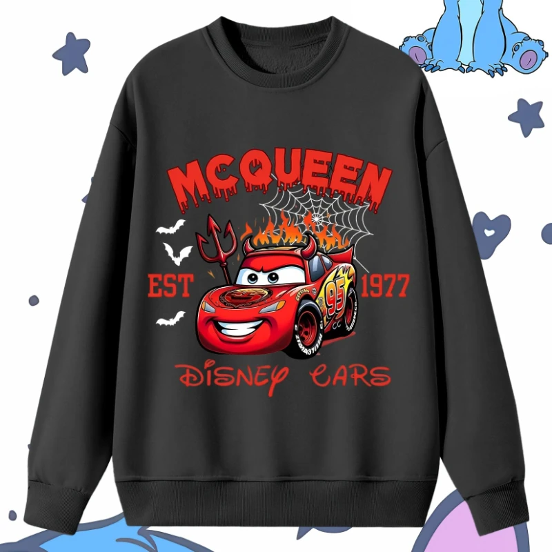 

Disney Official Cars Movie Lightning McQueen Sweater - Men's Pullover with Lightning McQueen Long Sleeve Round Neck