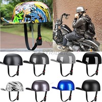 Japan Korea Style Vintage Baseball Cap Motorcycle Helmet Retro Half Hat Open Face Baseball Cap Helmets Scooter Riding Casco