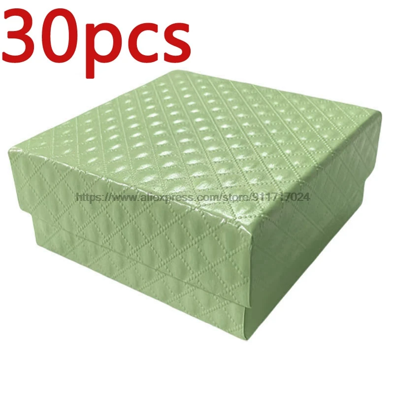 New 30pcs Green Boxes For Women Jewelry Set Birthday Gift Packagaing