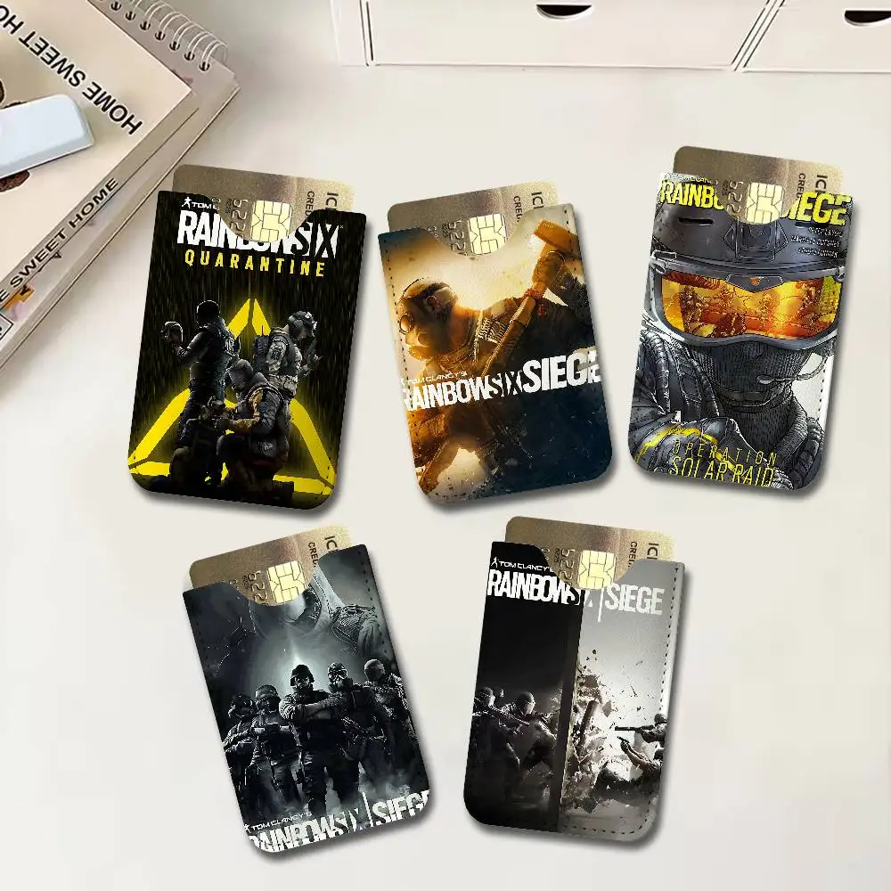 Tom C-clancy's rainbow six siege New Leather Card Small Retro Cowhide Coin Purse Men/Women Luxury Card Holder