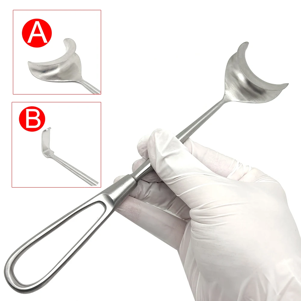 

Stainless Steel Dental Implant Tool Maxillofacial Soft Tissue Retractor Long Upper Lower Bends Dental Surgical Instruments