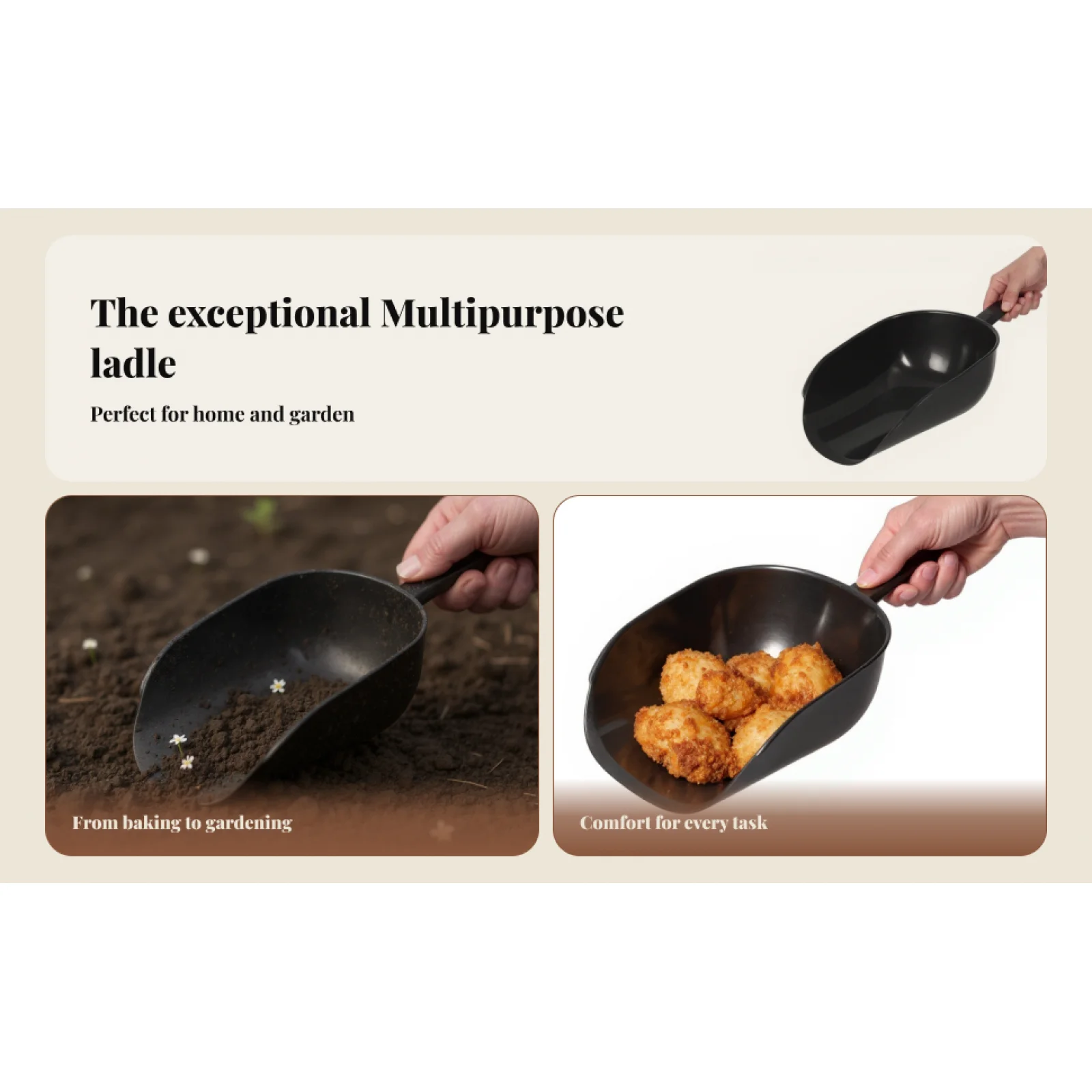 Kitchen Plastic Ice Scoop Shovel Shaped Cooking Spoon Feeder for Granola Flour Dry Goods