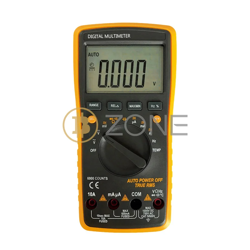 Geevon Digital Multimeter Handheld LCD Display Screen Standard Digital Multimeter Meter Capacitance Frequency Tester