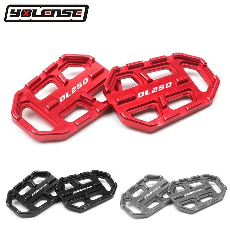 Motorcycle CNC Billet MX Breed Footrests Pedals Rest Foot Pegs For DL250 V-storm DL 250 Vstrom GW250 GW 250