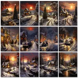 RUOPOTY Diamond Painting Kit 5D Landscape Kit For Adult Square/Round Full Rhinestones Art Painting For Diy Gift