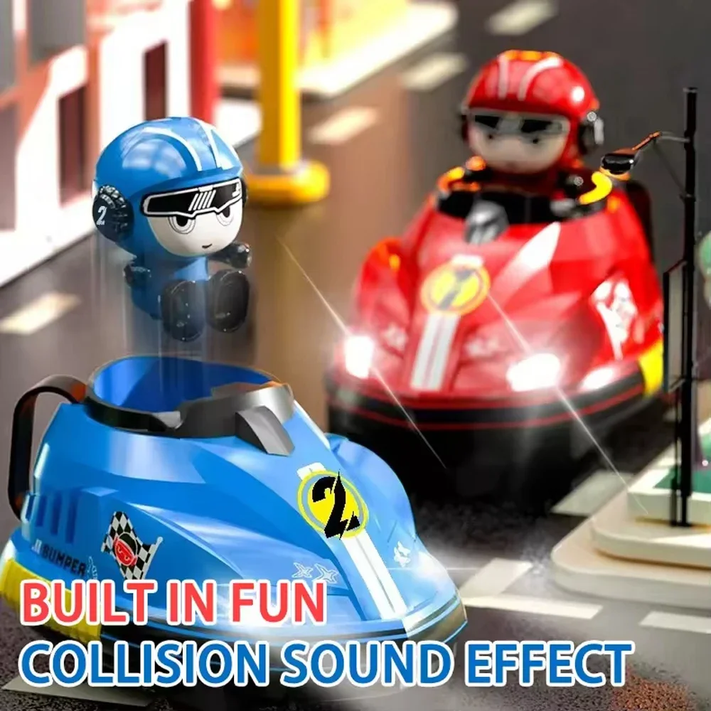 Wireless RC Battle Bumper Car Cool LED Light Multiplayer Competitive Indoor Play Kids Game Toy Gift