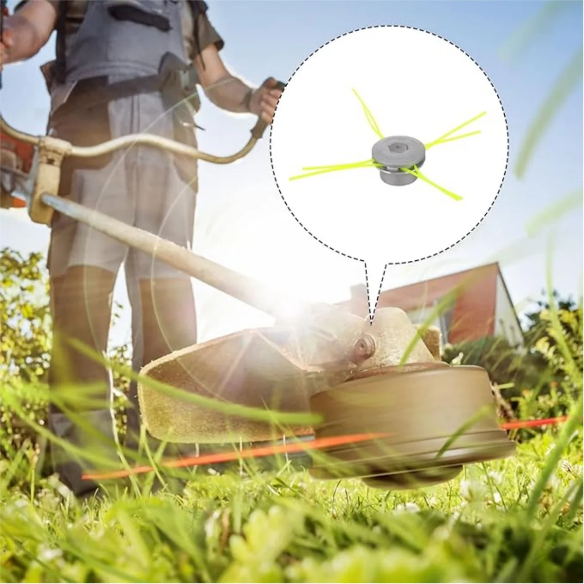 الانتهازي رئيس العالمي الألومنيوم سلسلة الانتهازي العشب آلة تقطيع الفراشي سلسلة مجموعة بكرة حزمة الكهربائية الانتهازي ستريمر رئيس التبعي