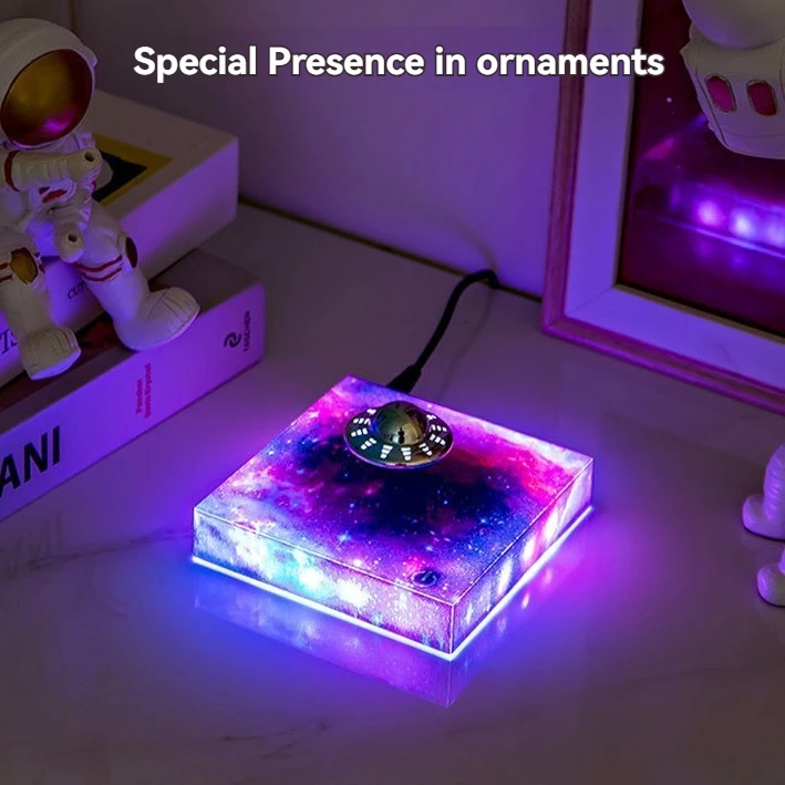 Levitating Magnetic Floating UFO Table Lamp Personalized ABS Gift Decoration for Home Middle Size Plug-In Power Supply