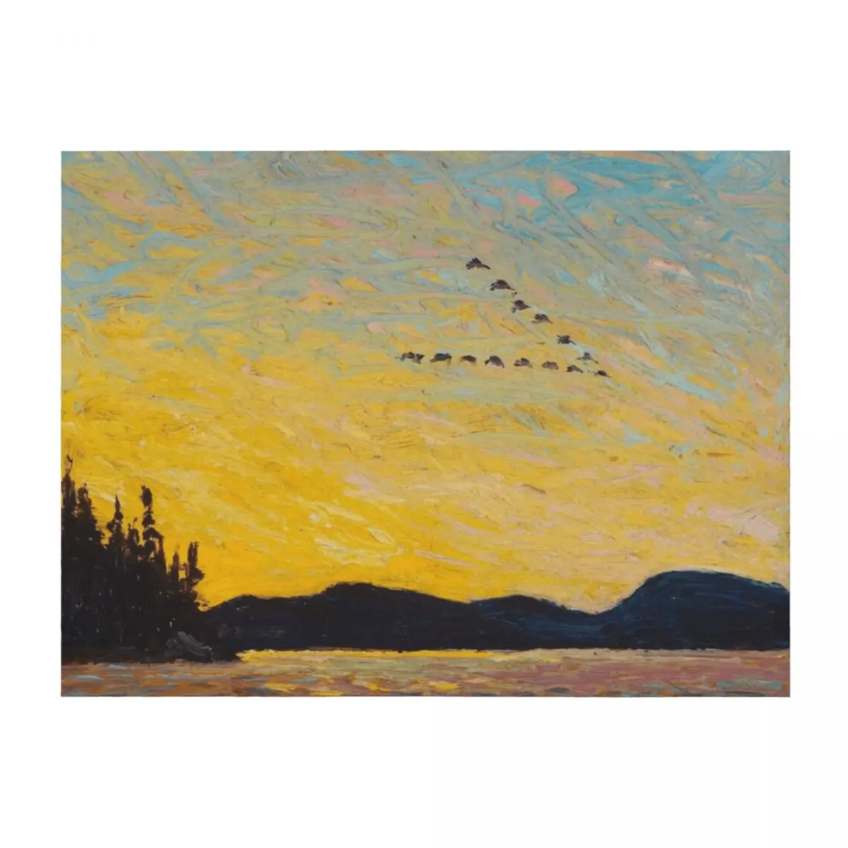 

Tom Thomson - Round Lake Mud Bay 1915 Throw Blanket Blankets For Bed Comforter Bed Fashionable Sofa Throw Blankets