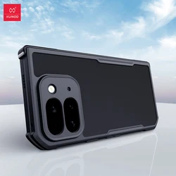 For Google Pixel 9 Pro Fold Case + Glass XUNDD Shockproof Airbags PC + Glass hinge Protection Phone Cover