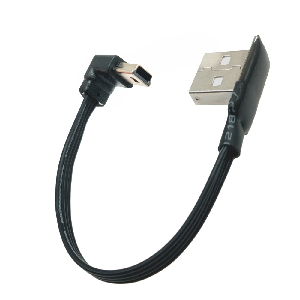 0.1M 0.2M 0.5M Double-bend T-port USB to Mini USB car navigation driving recorder charging data 0.3M short-line car recorder