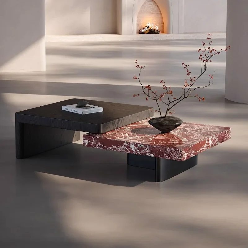 

-+Design Hardcover Coffee Table Luxury Floor Simple Italian Coffee Table Display Minimalist Wohnzimmer Tisch House Accessories