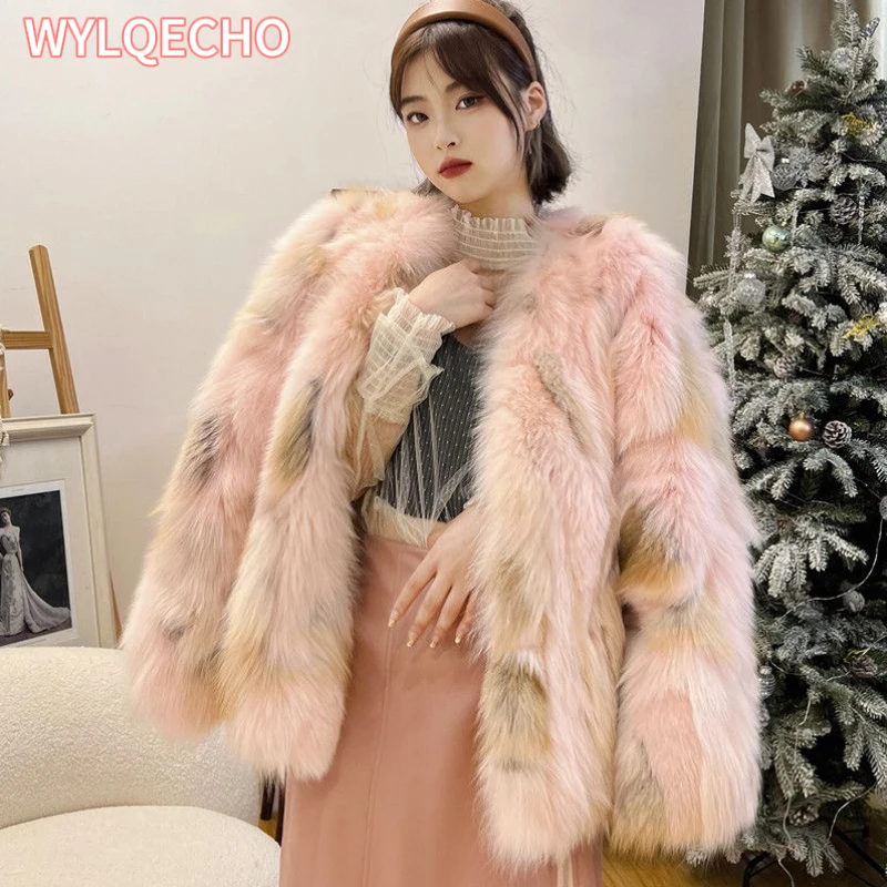 

Winter Jackets for Women 2023 Imitation Fox Fur Fur Coat Women Korean Version New Outerwears Faux Fur Coat Colour Fur Jacket