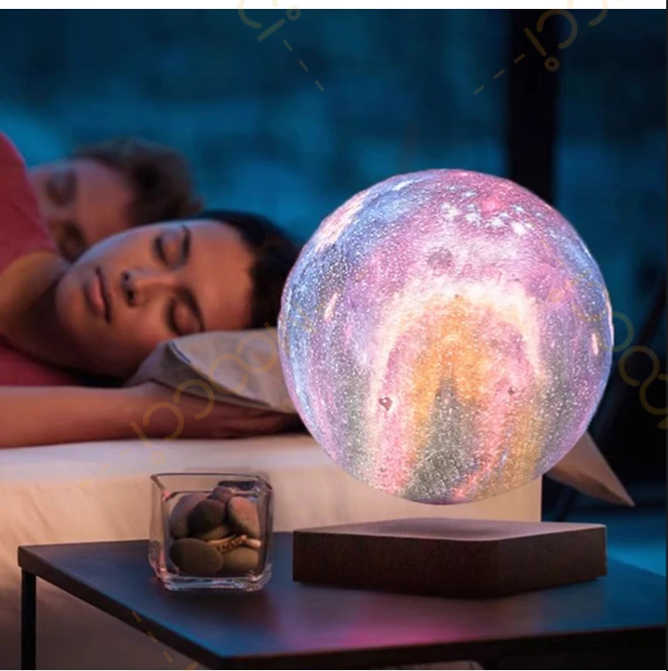 New Sky Creative Birthday Christmas Gift Magnetic Levitation 3D Printing Starry Sky Night Light 16 Colors Room Light