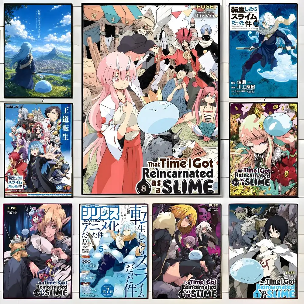 Whimsical Anime T-That Time I Got Reincarnated as a Slime Poster Wall Art Print Decorative Mural Home Decor Gift Unframed