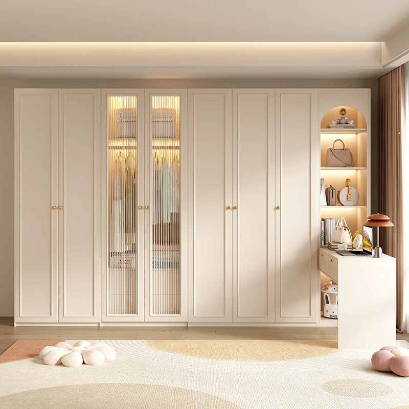 Armario de vestir con espejo para dormitorio, armario con cajones, armario abierto, cómodo, multiusos, mueble para escoba, ropero