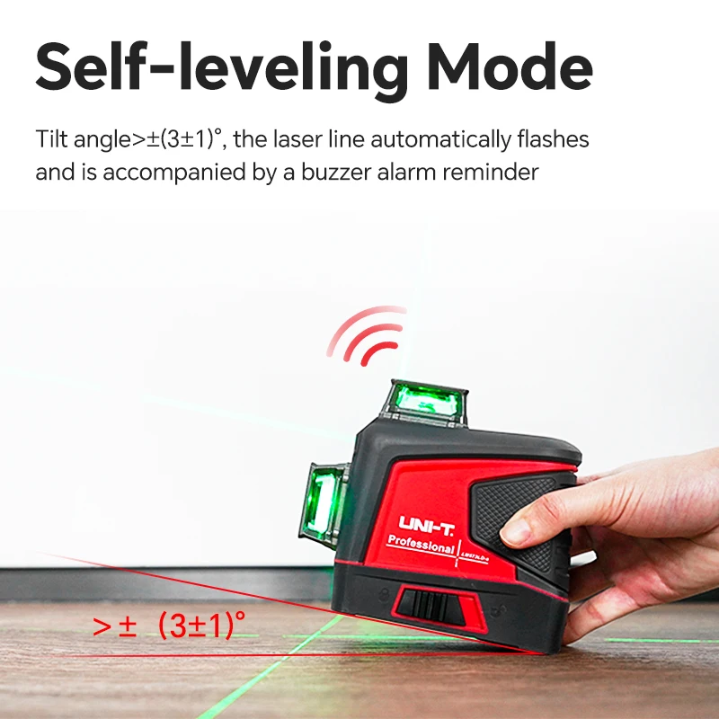 UNI-T LM573LD-e Laser Level 3D 12 Lines 360 Horizontal Vertical Professional Self Leveling Construction Tool Laser Level Meter