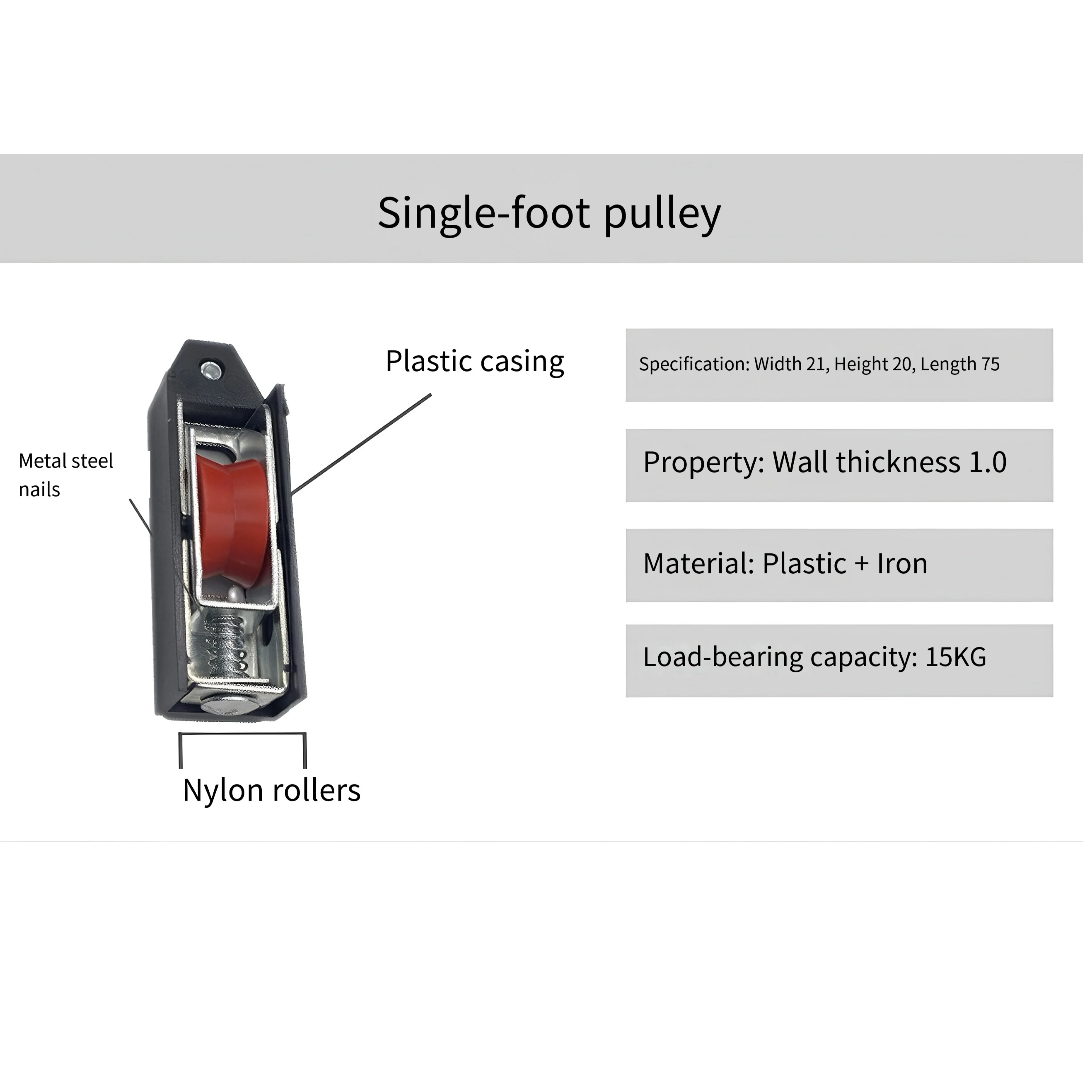 Heavy Duty Aluminum Sliding Pulley - Bearing Roller, Thermal Break Design for Smooth Windows/Doors  CE Certified