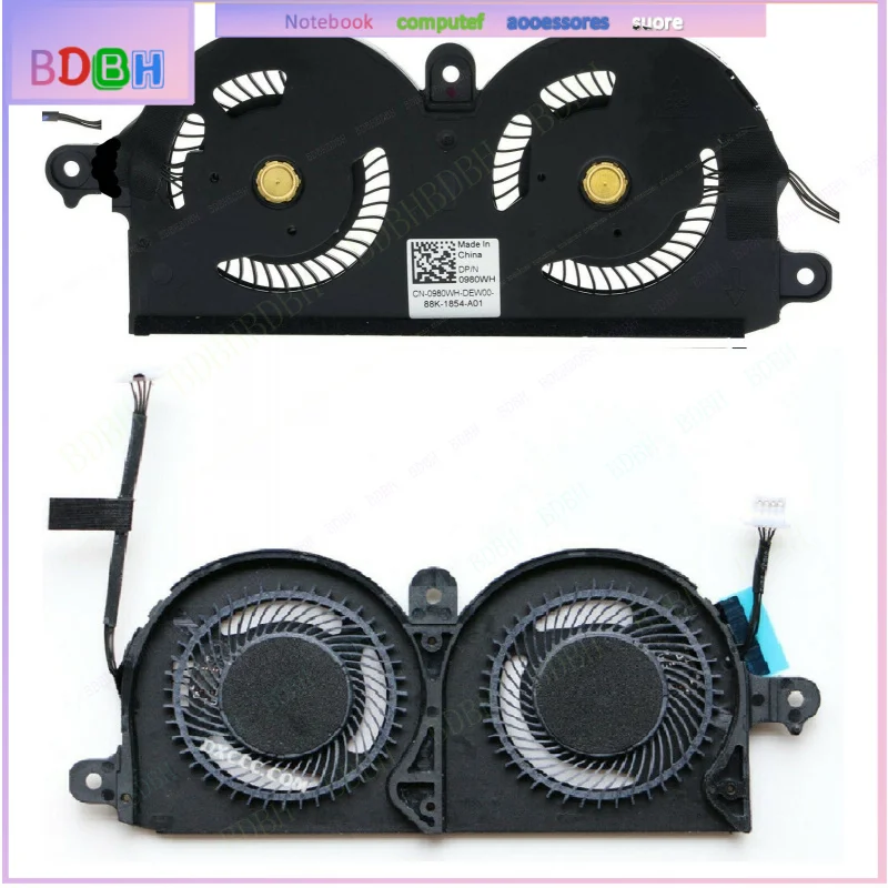 NEW Genuine CPU Cooling Fan For Dell For XPS 13 7390 9380 0980WH 980WH ND55C19-19A14
