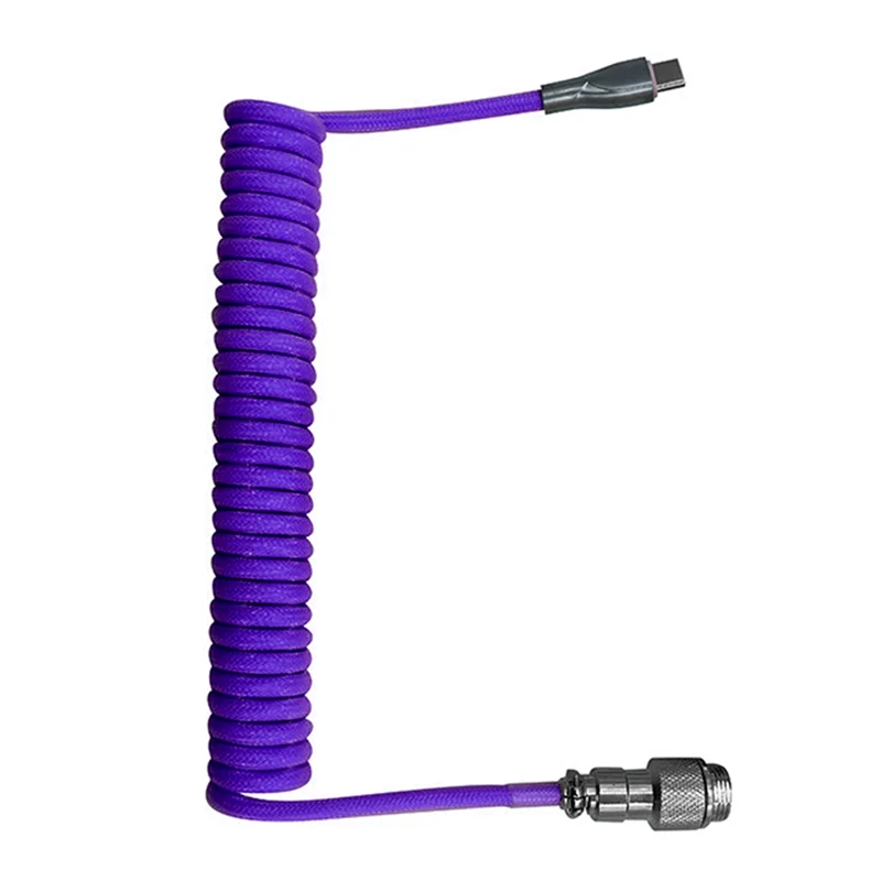 A42T-Mechanical Keyboard Cable USB Data Cable Aviation Head Cable Spring Cable Gaming Keyboard Cable