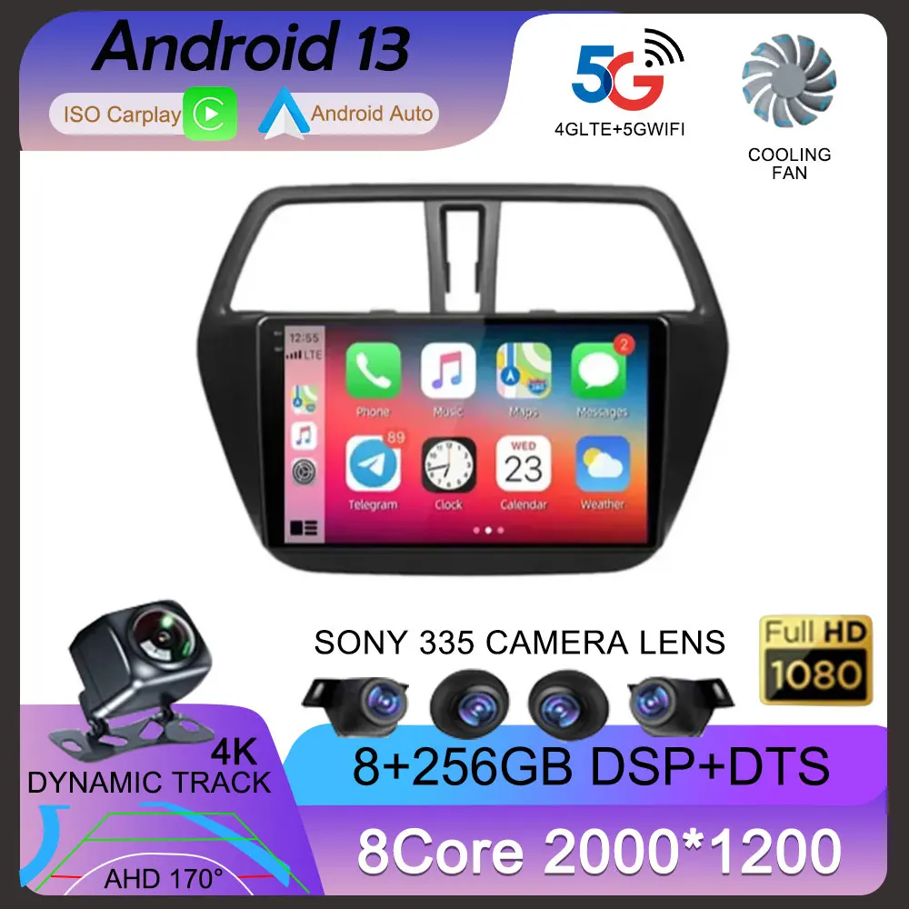 Android 13 Car Radio For Suzuki SX4 - CROSS 2014 - 2017 android navigation GPS radio stereo video multimedia player NO 2 DIN