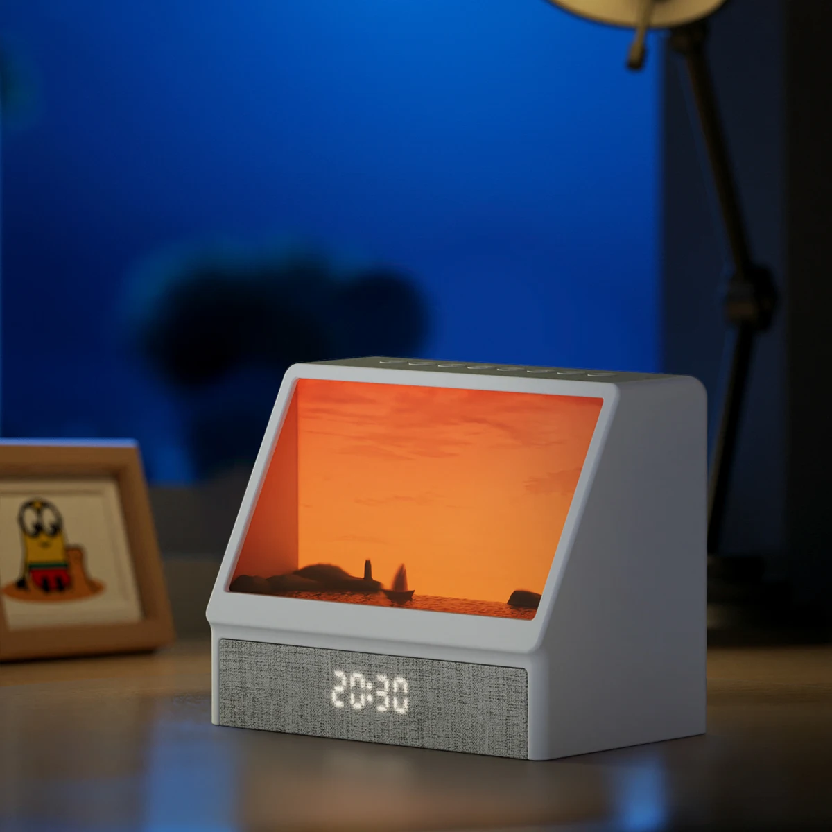 Bluetooth Sunrise Alarm Clock Table Light White Noise Wake Up Light With 12 Sounds Dimmable Sleep Clock For Adults Kids Bedroom