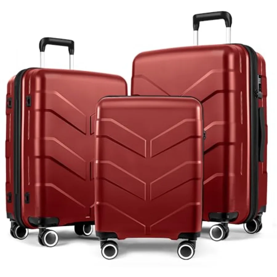 

Luggage Sets 3 Piece with Spinner Wheel, Hardside Suitcase Set with TSA Lock, Expandable Lightweight Travel Luggage for Women,