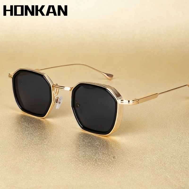 

Роскошные поляризационные солнцезащитные очки для мужчин и женщин, модные солнцезащитные очки в маленькой оправе UV400, винтажные металлические солнцезащитные очки в стиле стимпанк