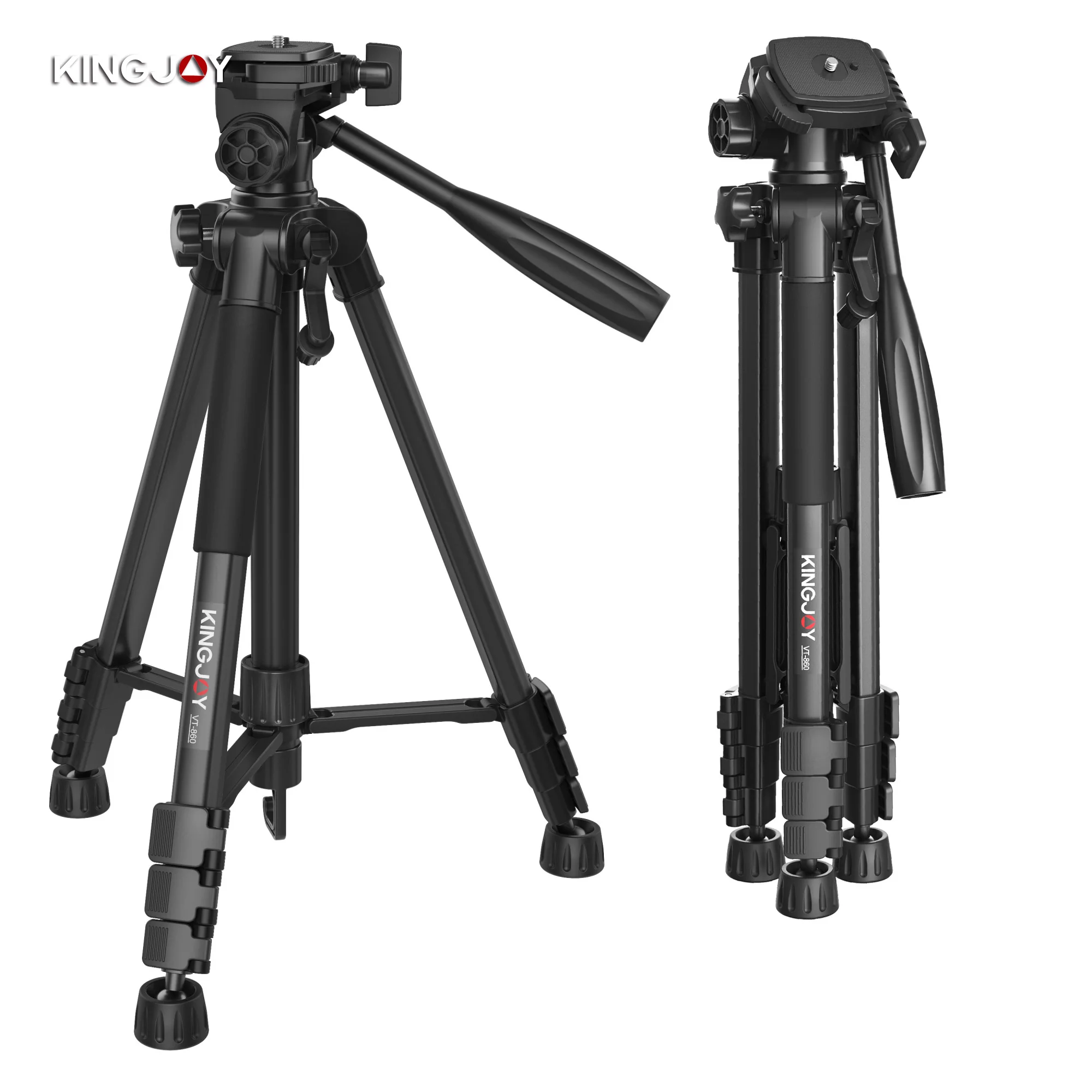 

KINGJOY 60" Camera Tripod with Carry Bag, Lightweight Travel Aluminum Professional Photo Tripod Stand for DSLR Camera Ring light