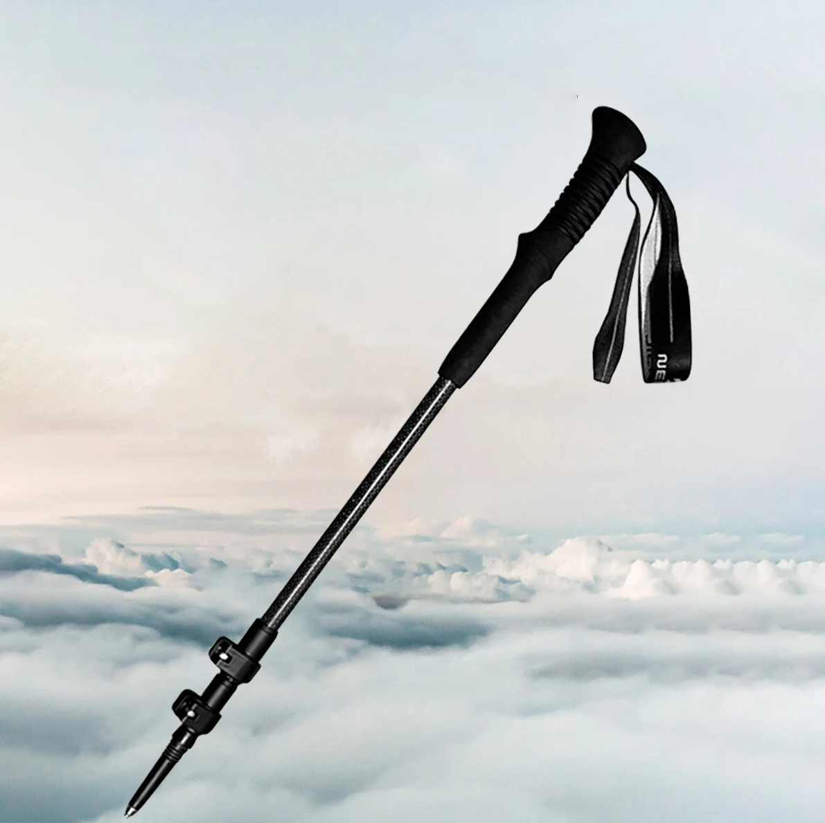 Carbon Fiber Trekking Poles Walking or Hiking Sticks with Quick Adjustable Locks