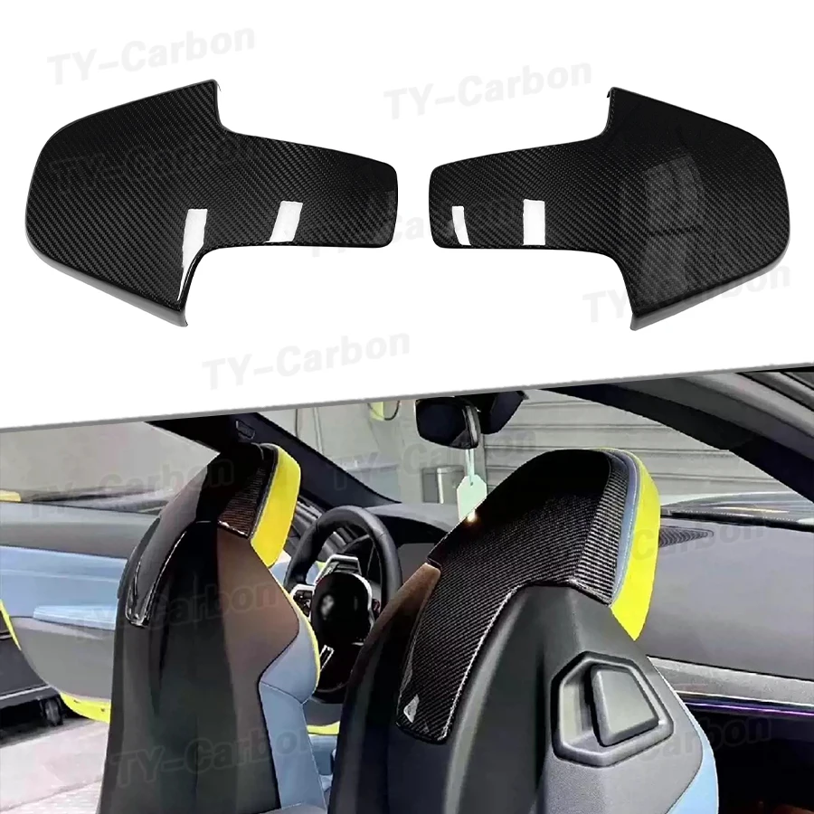 Dry Carbon Fiber Car Inner Seat Back Covers Trims for BMW G80 M3 G82 M4 G87 M2 G42 F97 X3M F98 X4M 2020+ Car Accessories
