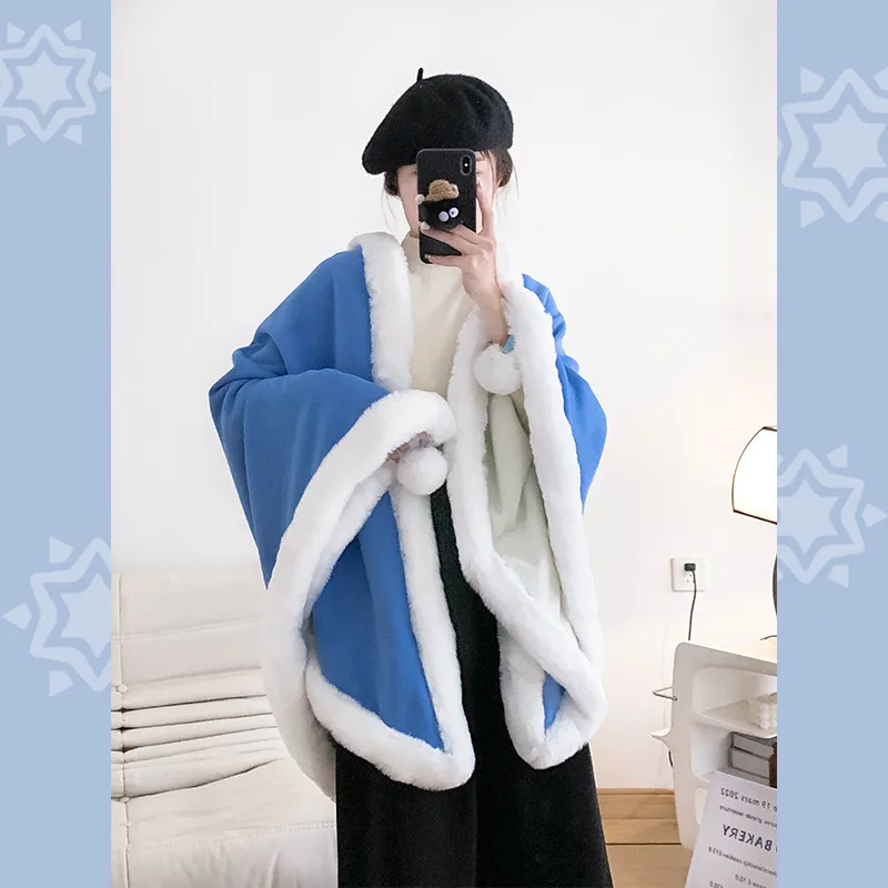 Sky Light Encounter Game Peripheral Figure Winter Snow Cape Home Blanket Cute Plush Cosplay Daily Wearable Decor Birthday Gifts