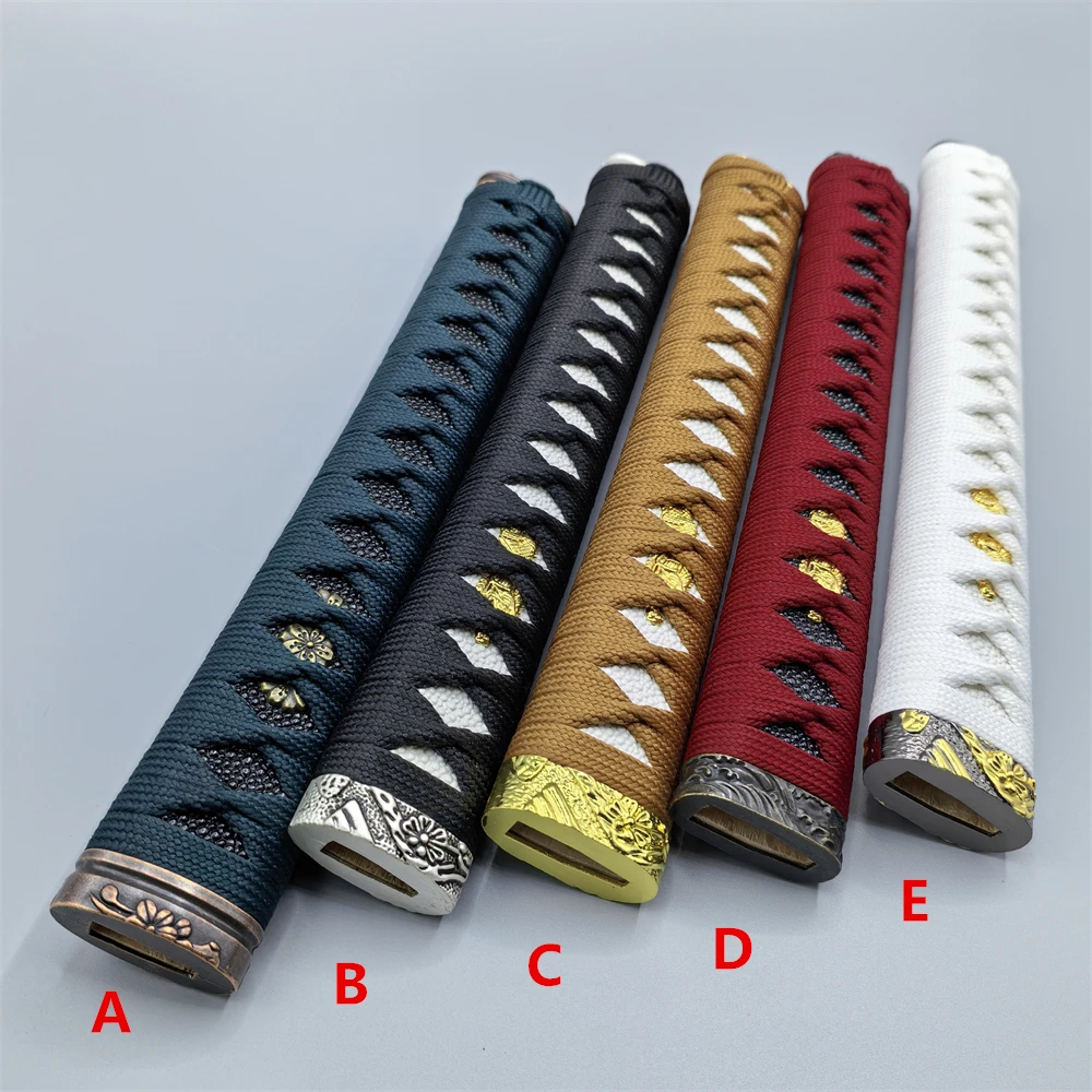 Japanese Samurai Sword Kirsite 15cm.20cm.26cm.30cm.35cm.40cm Tsuka Handle Katana Wakizashi Tanto DIY Fittings