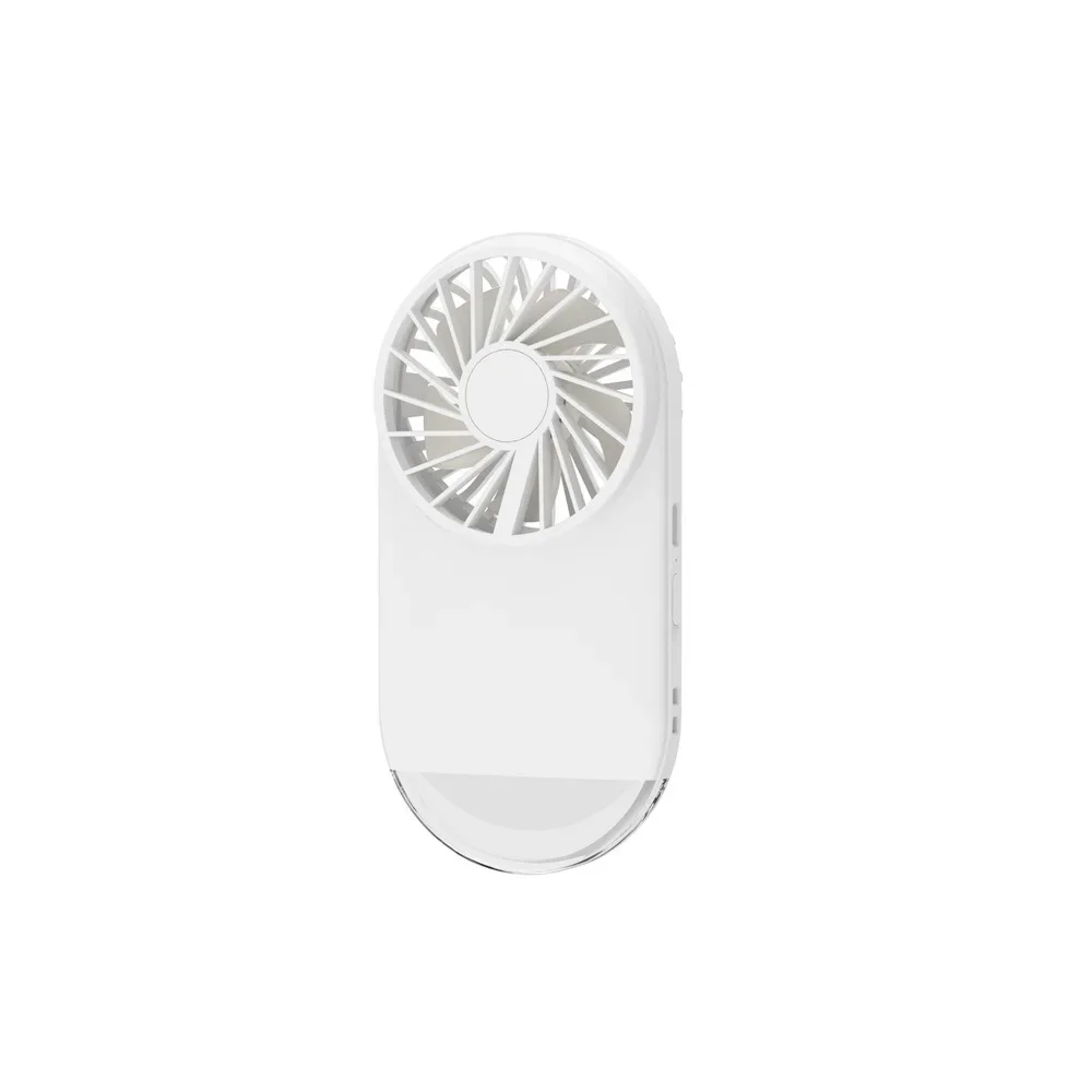 2024Summer Handheld Mini Fan Lightweight Portable Four-Speed Adjustable Built-in Night Light Stylish Design Handheld or Desk Use