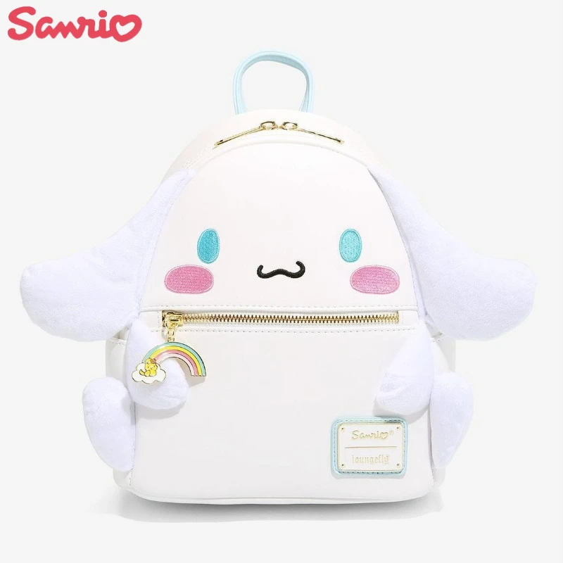 Original Loungefly Cinnamoroll 3D Kawaii Backpacks Anime Figure Cosplay Women\'s School Bags Fashion PU Leather Mini Backpacks