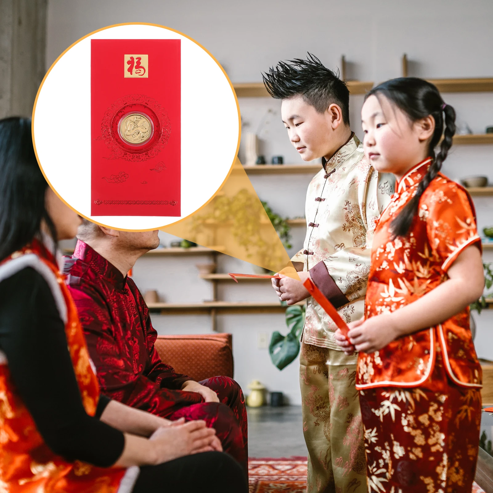 

3pcs Chinese Red Envelope Money Cash Packets Hongbao Year Of The Snake Red Pocket Card Envelope Zodiac 2025 Lucky Wedding