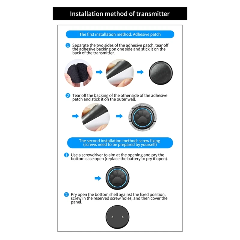 Wireless Doorbell For Cats & Dogs 300M Range 60 Songs High Volume Waterproof Smart Home Training Bell US Plug