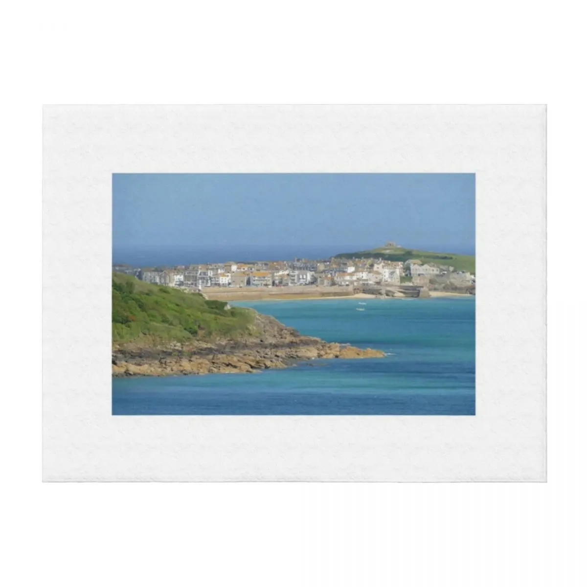 

St Ives, Cornwall Throw Blanket Hair Luxury Designer Soft Beds Sofa Quilt Blankets