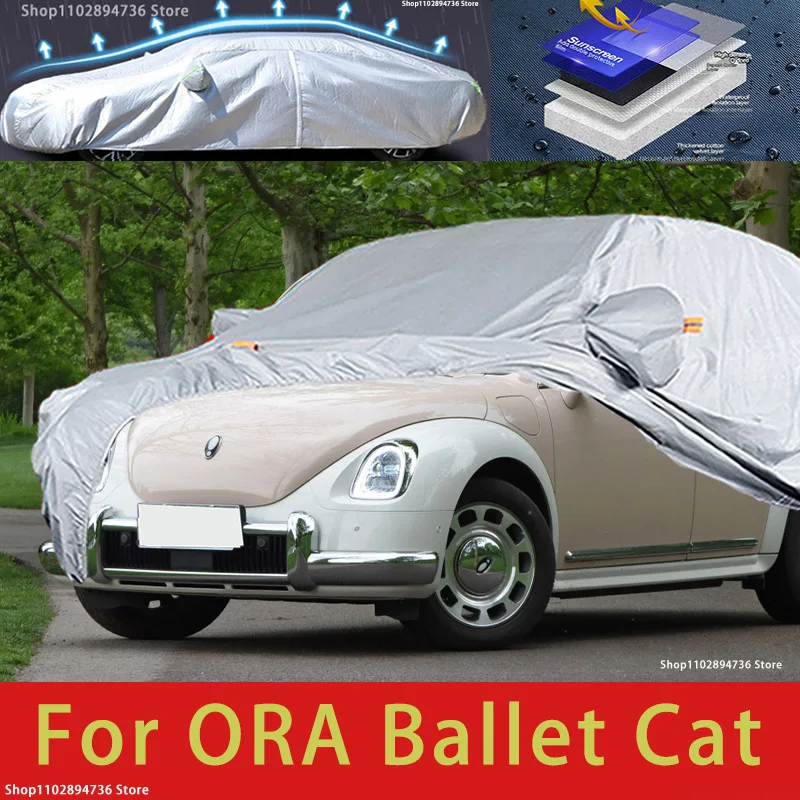 

For ORA Ballet Cat Car protective cover, sun protection, cooling protection, car clothing, car paint protection auto