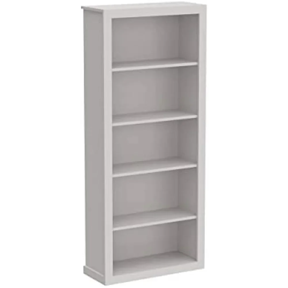 

Edenbrook Sumac Bookcase, 5-Shelf Organizer for Bedroom Furniture or Home Office , White Bookshelf 12.8D x 31.5W x 72.8H in