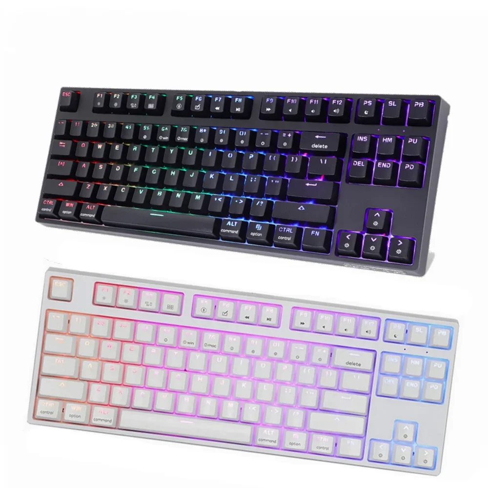 forSKYLOONG GK87 SK87 87 Keys TKL Hot Swap ABS Keycaps Color Backlit Wired BT Gamer Mechanical