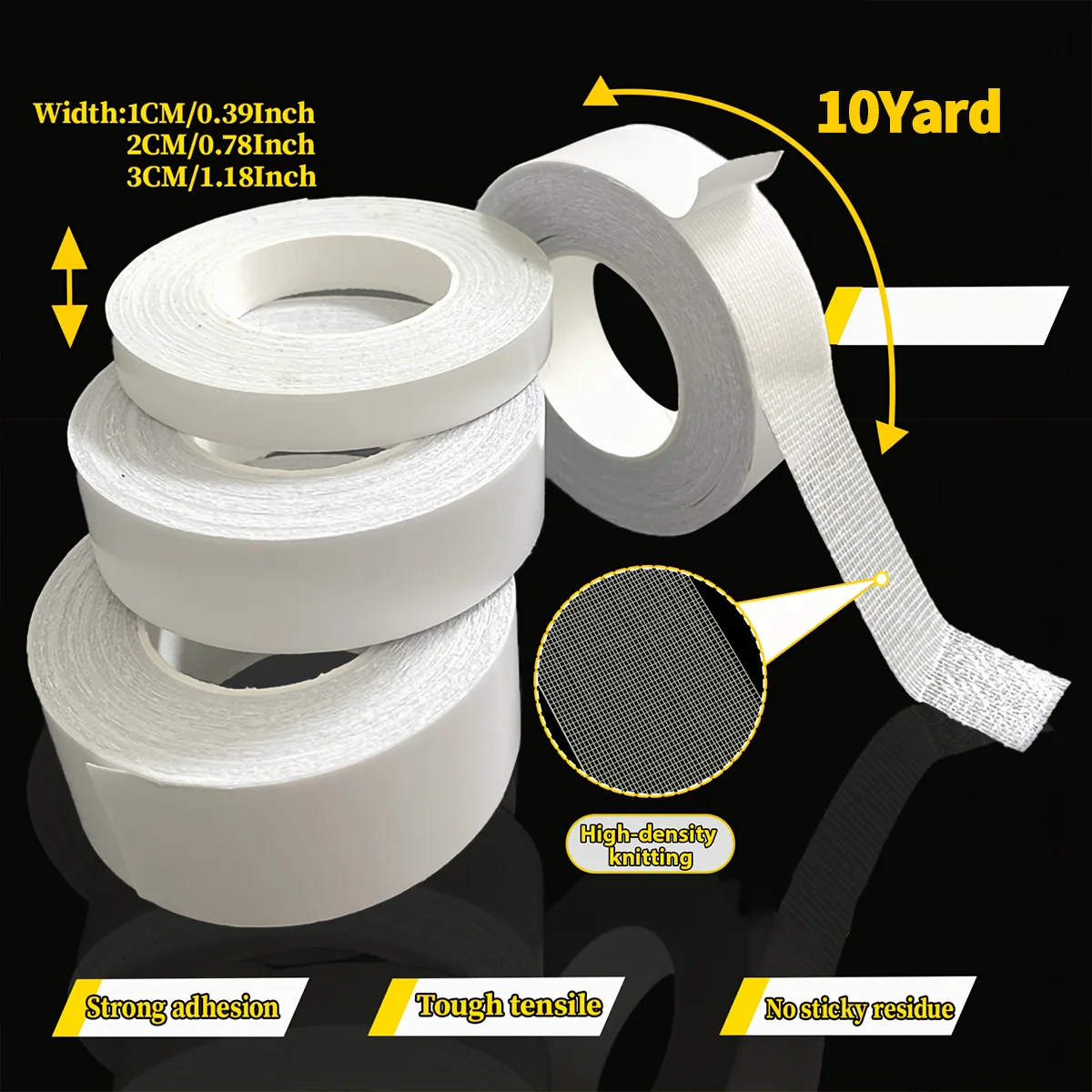 Super Thin Double-Sided Adhesive Tape Transparent Strong Fixation Waterproof Traceless Sticky Mesh for Carpet Grid Pattern