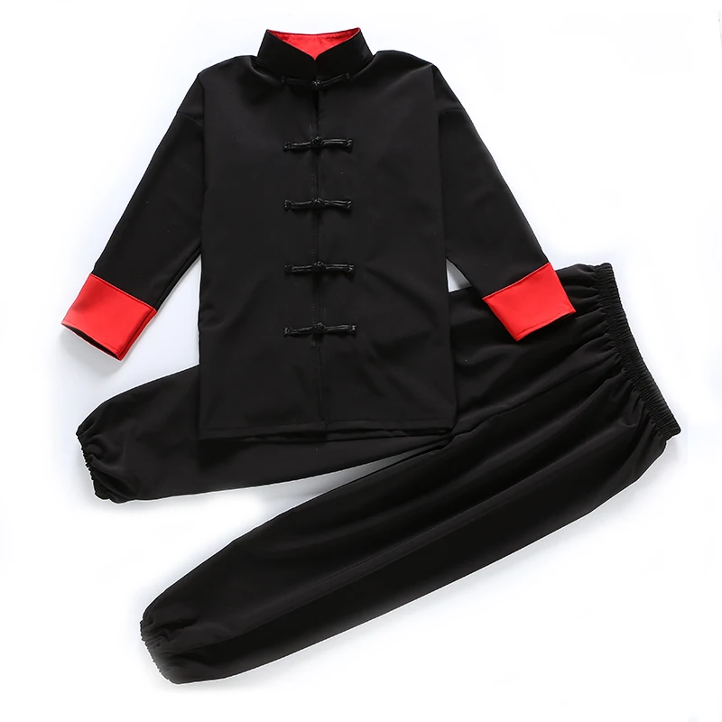 Abbigliamento per arti marziali per ragazzi e ragazze, abbigliamento per esercitazioni, Kung Fu cinese Tai Chi, abbigliamento per allenamento a maniche lunghe