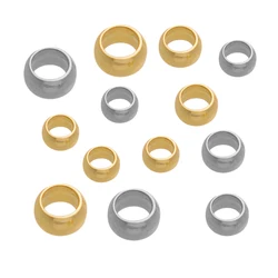 100 pz oro acciaio inossidabile sfera perline a crimpare diametro 2 2.5 3 mm tappo distanziatore perline per gioielli fai da te fare risultati accessori