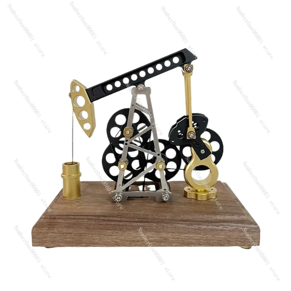 Metal Oilfield Oil Production Machine Assembly Model Movable Pumping Unit Gift Desktop Ornament