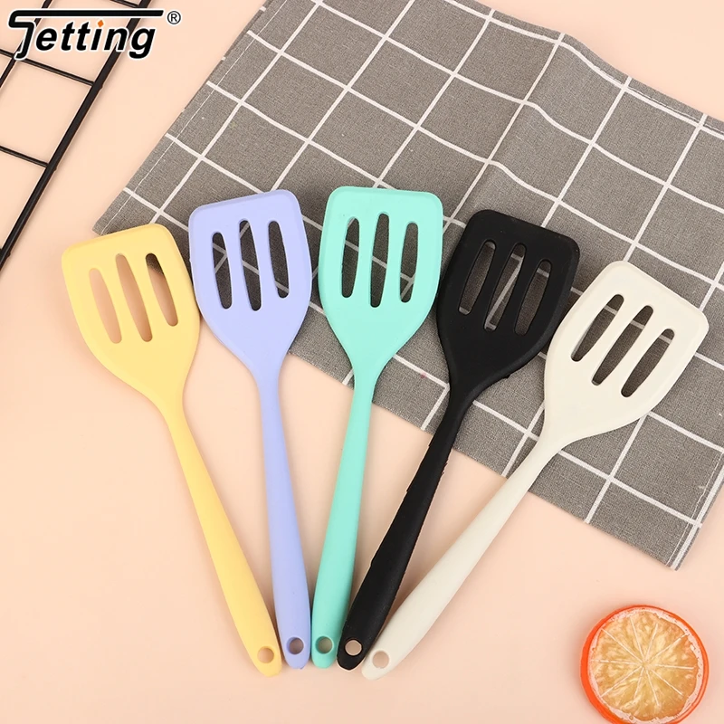 Pá de fritar silicone integrada para cozinha, pequena ferramenta de cozinha, bife e ovo, frito e peixe, 1PC