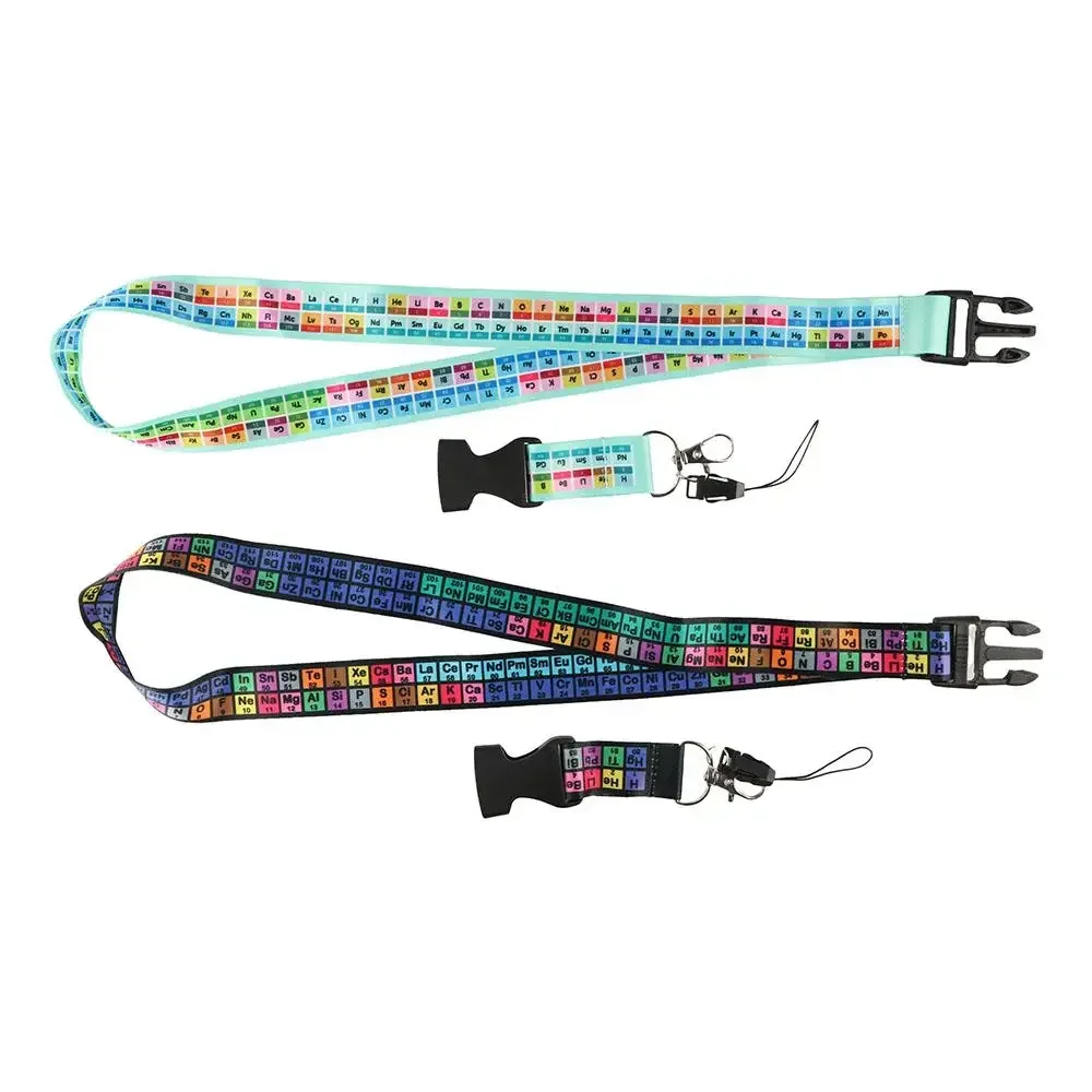 Ribbon Key Ring Holder Table of Elements Ribbon Chemical Element Neck Straps Phone Hang Rope Chemistry Periodic Lanyards