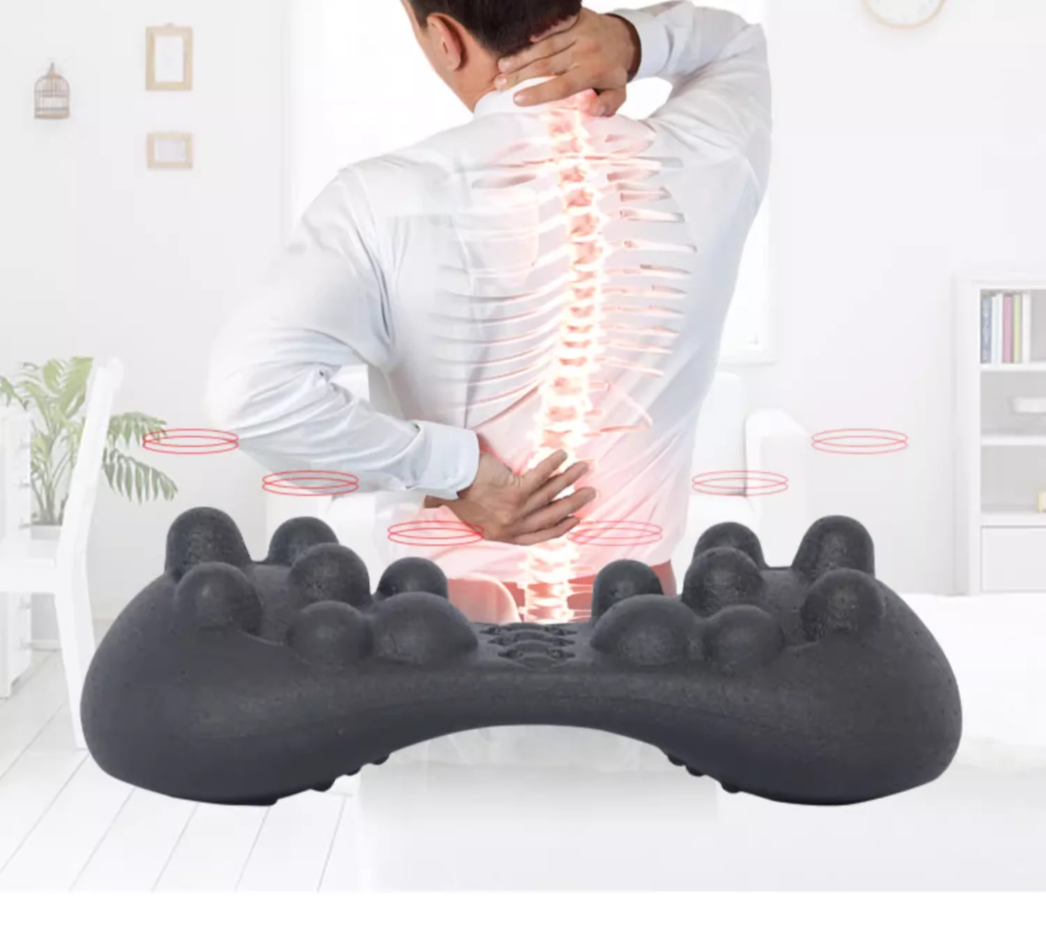 

Butt Massage Tool Tight Back - Release Piriformis, Hip, SI Joint & Myofascial Trigger Points Relief (Non-Electric)