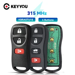 KEYYOU KBRASTU15 315MHZ 3/4 Buttons Car Keyless Remote Control Key Fob For Nissan Altima Armada Maxima 2002-2011 For Infiniti